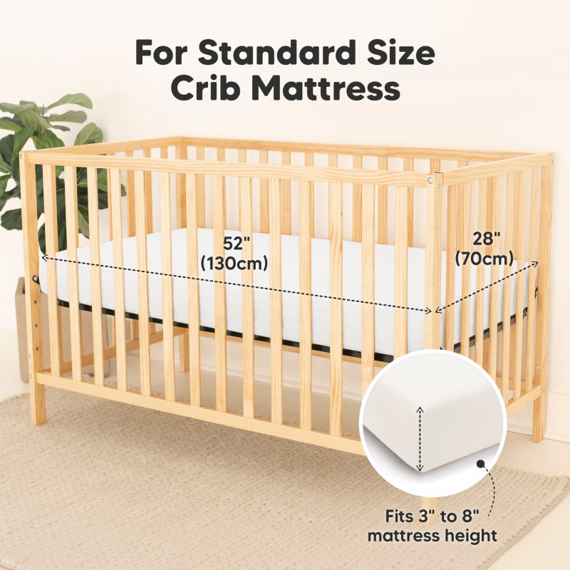 Solid White Bamboo Viscose Waterproof Crib Sheets 2 Pack from KeaBabies