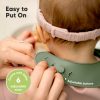KeaBabies Slate Silicone Bibs 2-Pack Feeding