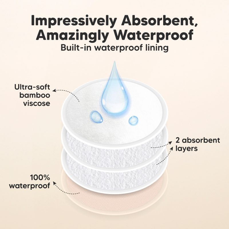 Bare Beige Comfy Bamboo Viscose Nursing Pads 14-Pack made by KeaBabies