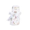 Angel Dear Cute Farm Animals in Pink Swaddle Blanket