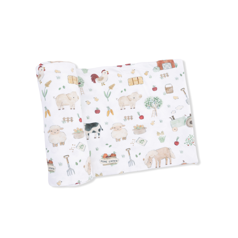 Cute Farm Animals Swaddle Blanket from Angel Dear