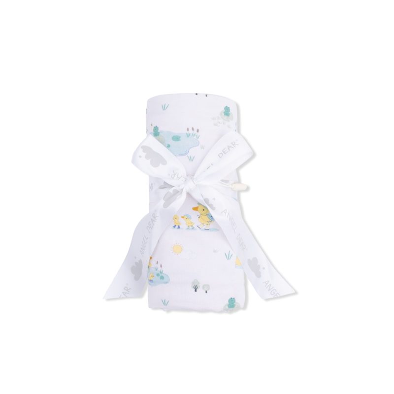 Angel Dear Frog and Duck Pond Swaddle Blanket