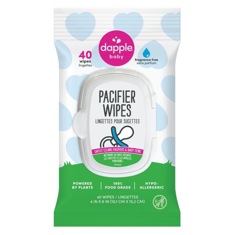 Dapple Pacifier Wipes Fragrance Free 40 Ct