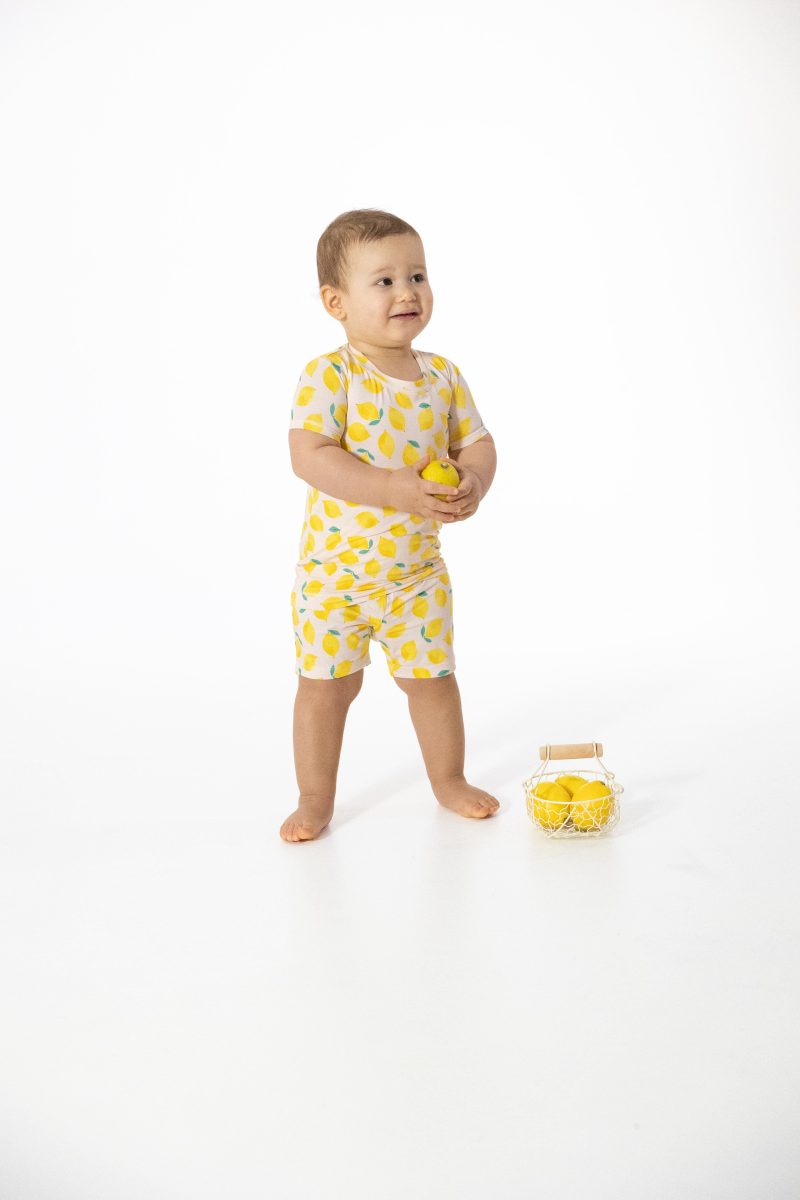 Angel Dear Sunny Lemons Bamboo Viscose Loungewear Short Set Angel Dear Sunny Lemons Bamboo Viscose Loungewear Short Set