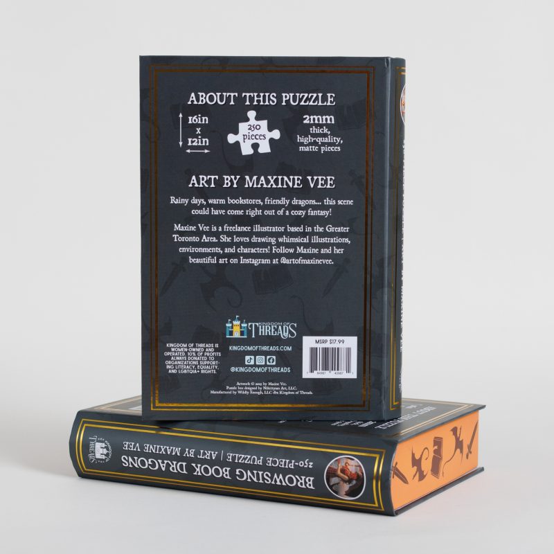 Kingdom of Threads Browsing Book Dragons Keepsake Puzzle part of our  collection