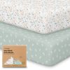 KeaBabies Isla Prairie Bamboo Viscose Fitted Crib Sheets 2 Pack