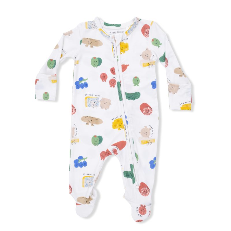 Charcuterie Cuties Bamboo Viscose 2 Way Zipper Footie Charcuterie Cuties Bamboo Viscose 2 Way Zipper Footie