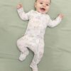 Angel Dear Farm Animal Party Bamboo Viscose 2 Way Zipper Footie Angel Dear Farm Animal Party Bamboo Viscose 2 Way Zipper Footie
