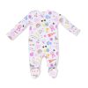 Girl Power Bamboo Viscose 2 Way Zipper Footie available at Blossom