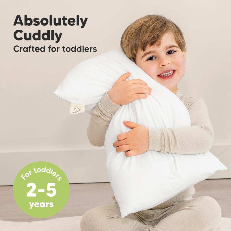 My Little Cuddly Solid White Toddler Pillow from KeaBabies