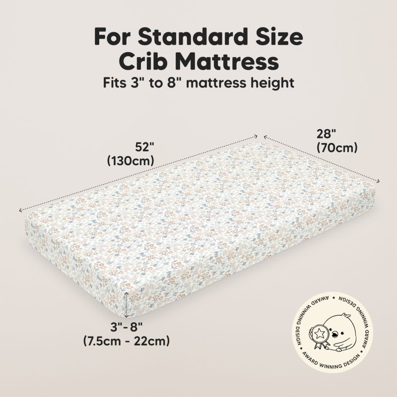 Isla Prairie Bamboo Viscose Fitted Crib Sheets 2 Pack made by KeaBabies