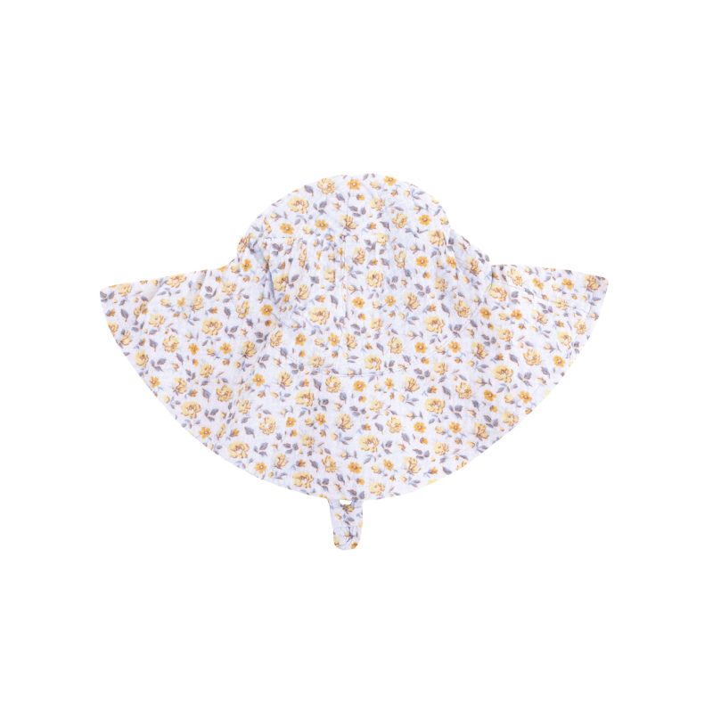 Angel Dear Yellow Country Roses Muslin Wide Brim Sun Hat Angel Dear Yellow Country Roses Muslin Wide Brim Sun Hat