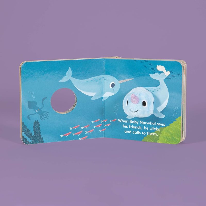 Chronicle Books Baby Narwhal: Finger Puppet Book available at Blossom