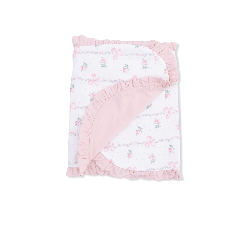 Dainty Buds and Bows Ruffle Burp Cloth from Angel Dear
