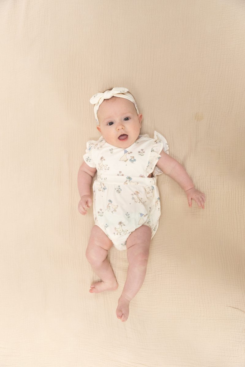 Flower Ducklings Bamboo Viscose Sunsuit from Angel Dear