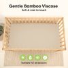 KeaBabies Ecru Bamboo Viscose Waterproof Crib Sheets 2 Pack Bedding