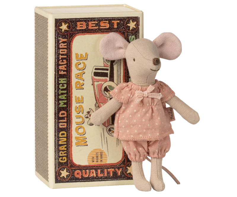 Big Sister Mouse In Matchbox made by Maileg