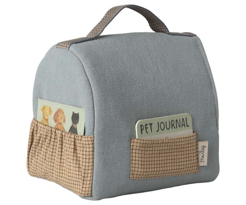 Pet Carrier In Dusty Blue from Maileg