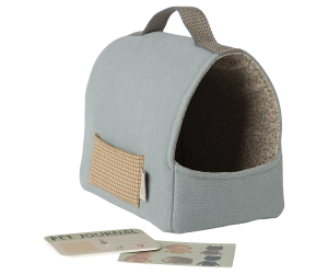 Maileg Pet Carrier In Dusty Blue