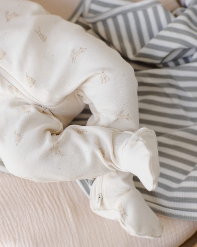 Zip Long Sleeve Sleeper Footie In Bunnies