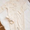 Zip Long Sleeve Sleeper Footie In Bunnies from Quincy Mae