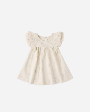 Quincy Mae Flutter Dress In Bunnies
