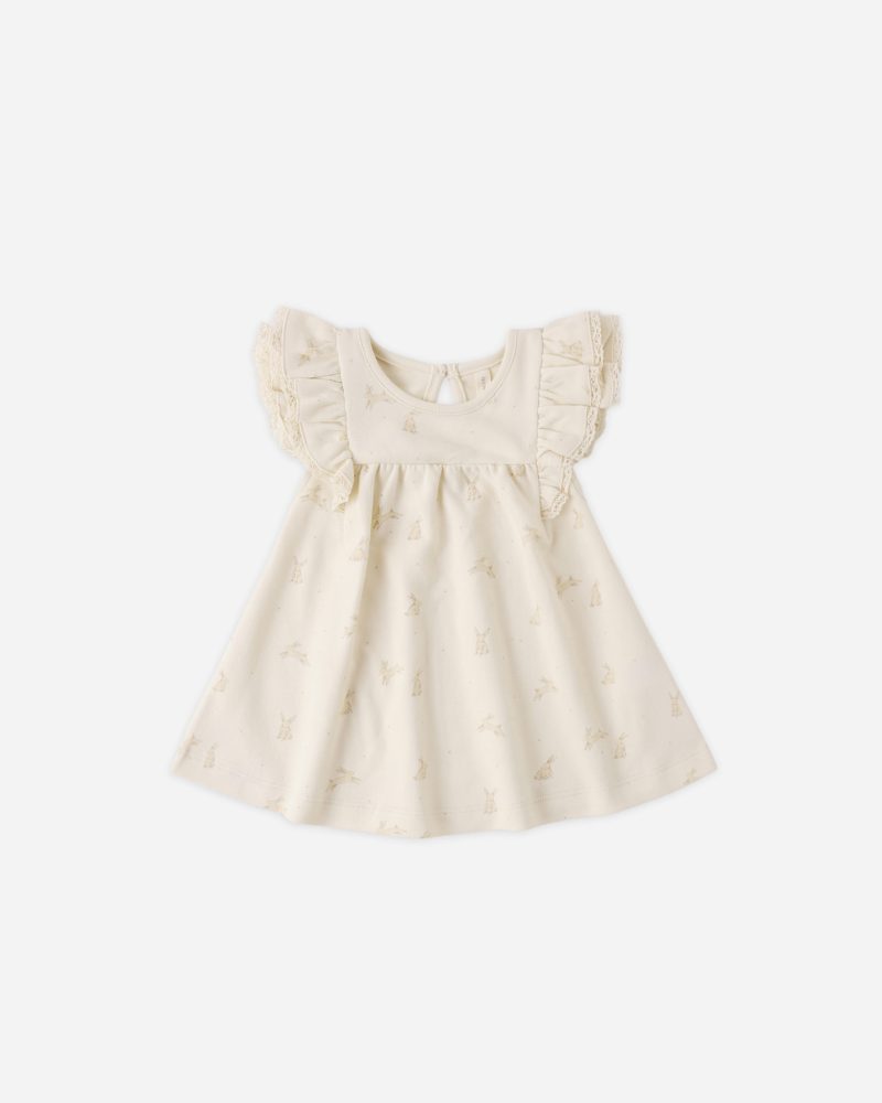 Quincy Mae Flutter Dress In Bunnies Quincy Mae Flutter Dress In Bunnies