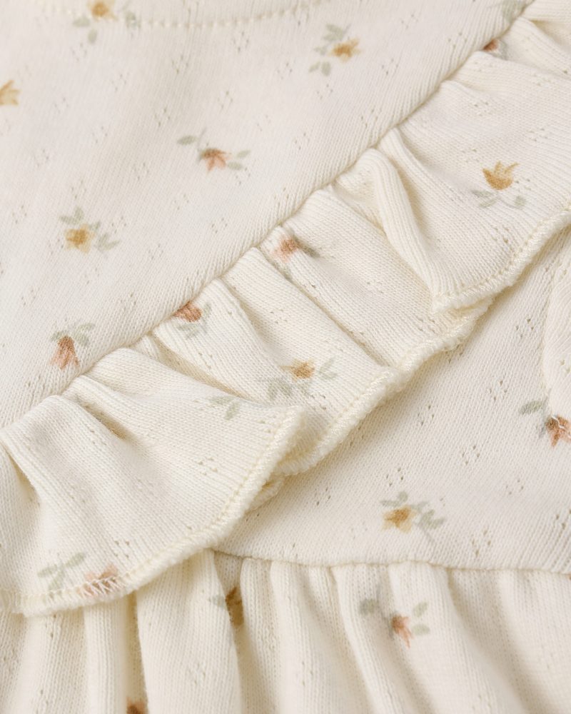 Sleeveless Ruffle V Dress In Petit Fleur available at Blossom