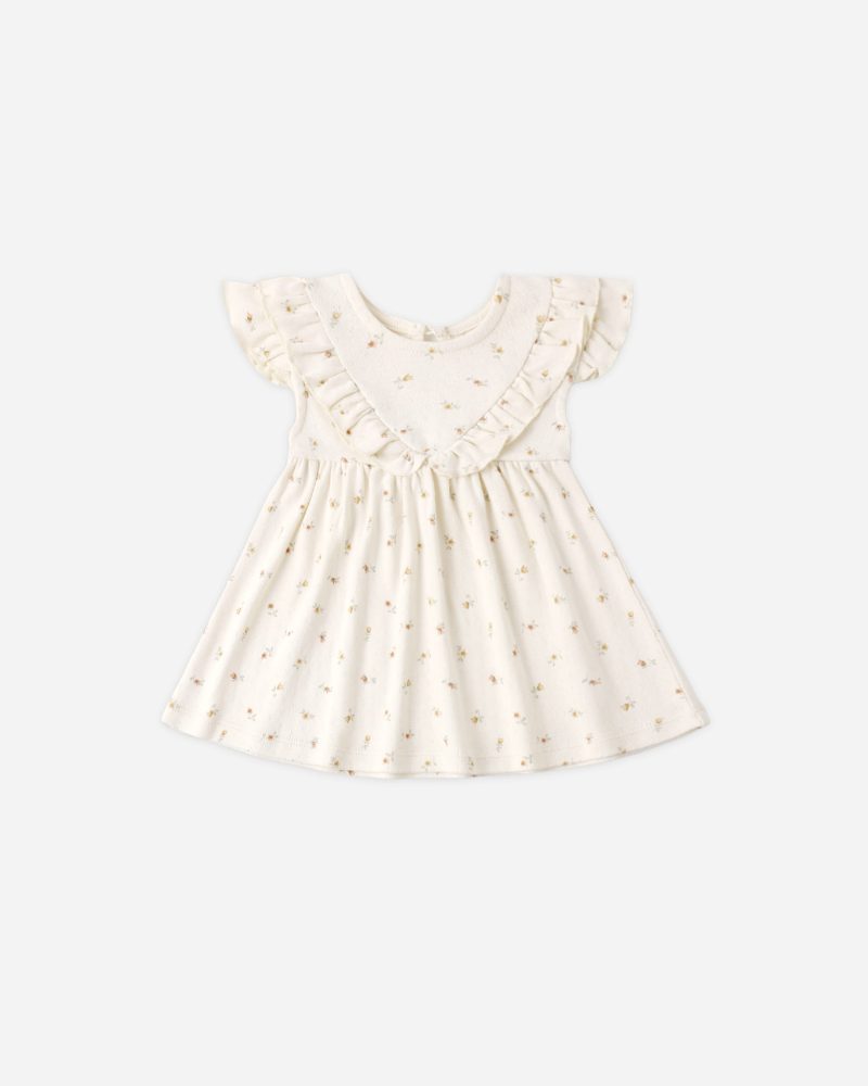 Sleeveless Ruffle V Dress In Petit Fleur from Quincy Mae