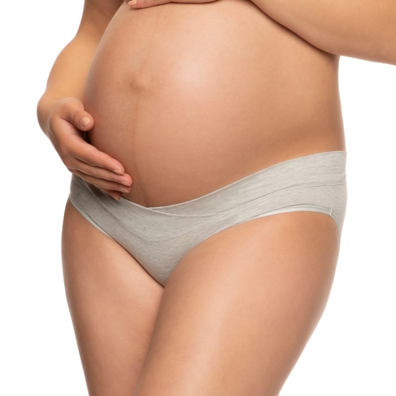 Organic Cotton Maternity Hipster Panty 3-Pack Slate/Pebble/Cloud
