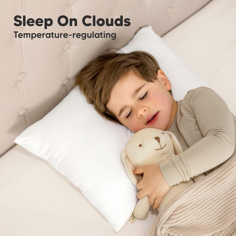 KeaBabies My Little Cuddly Solid White Toddler Pillow