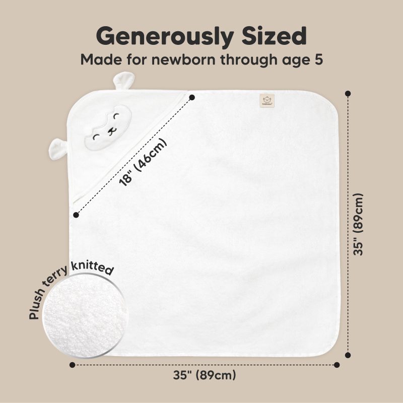 KeaBabies Lamb Cuddle Bamboo Viscose Hooded Baby Towel part of our  collection