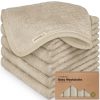 KeaBabies Earth Brown Bamboo Viscose Baby Wash Cloths 6-Pack