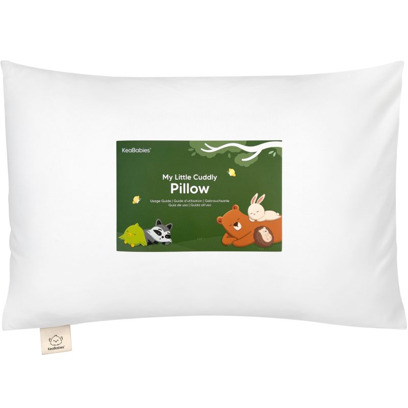 KeaBabies My Little Cuddly Solid White Toddler Pillow