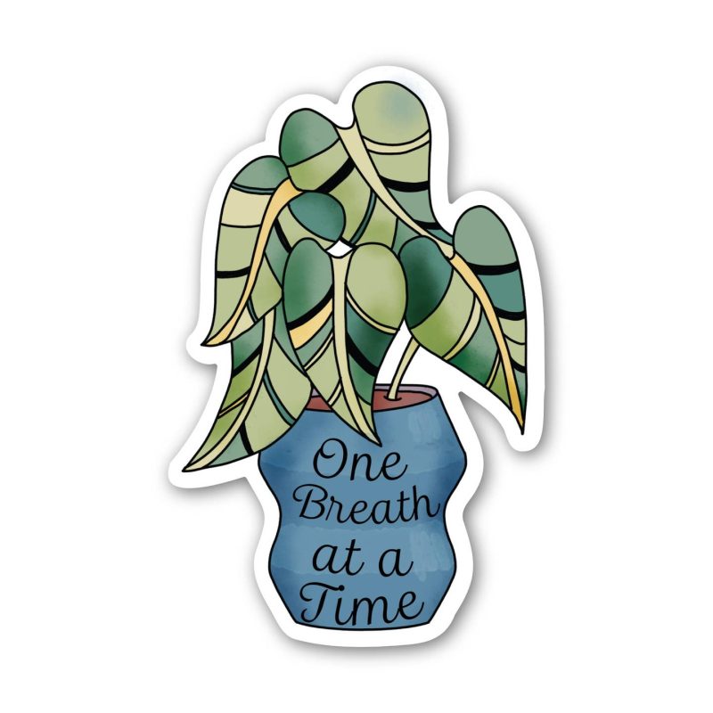 Big Moods One Breath At A Time Plant Sticker