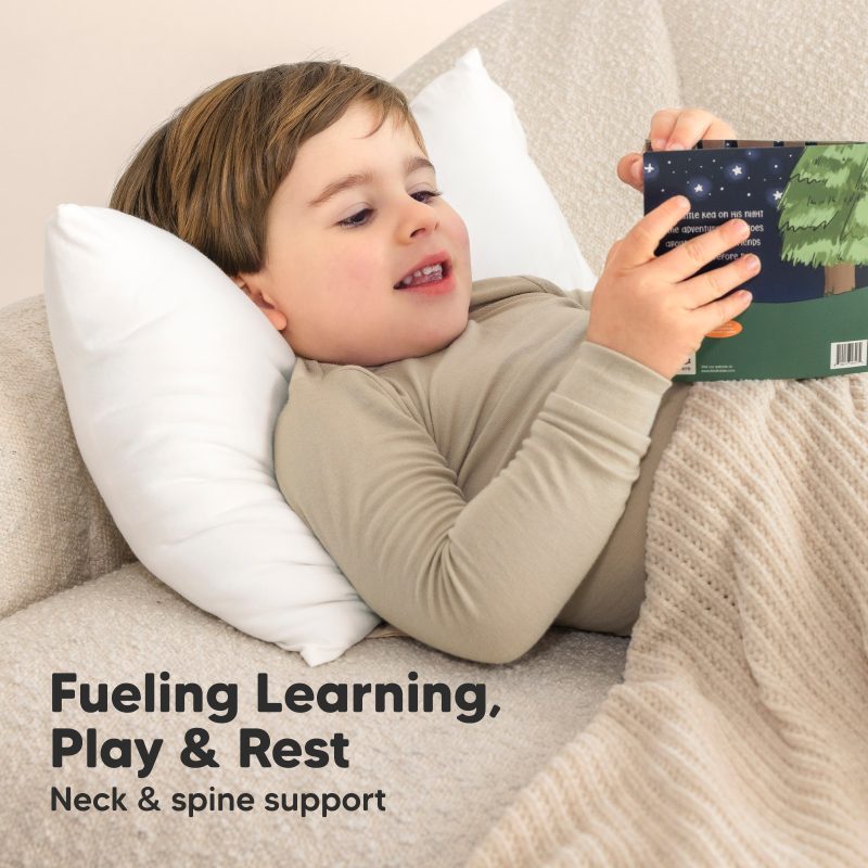 KeaBabies My Little Cuddly Solid White Toddler Pillow available at Blossom