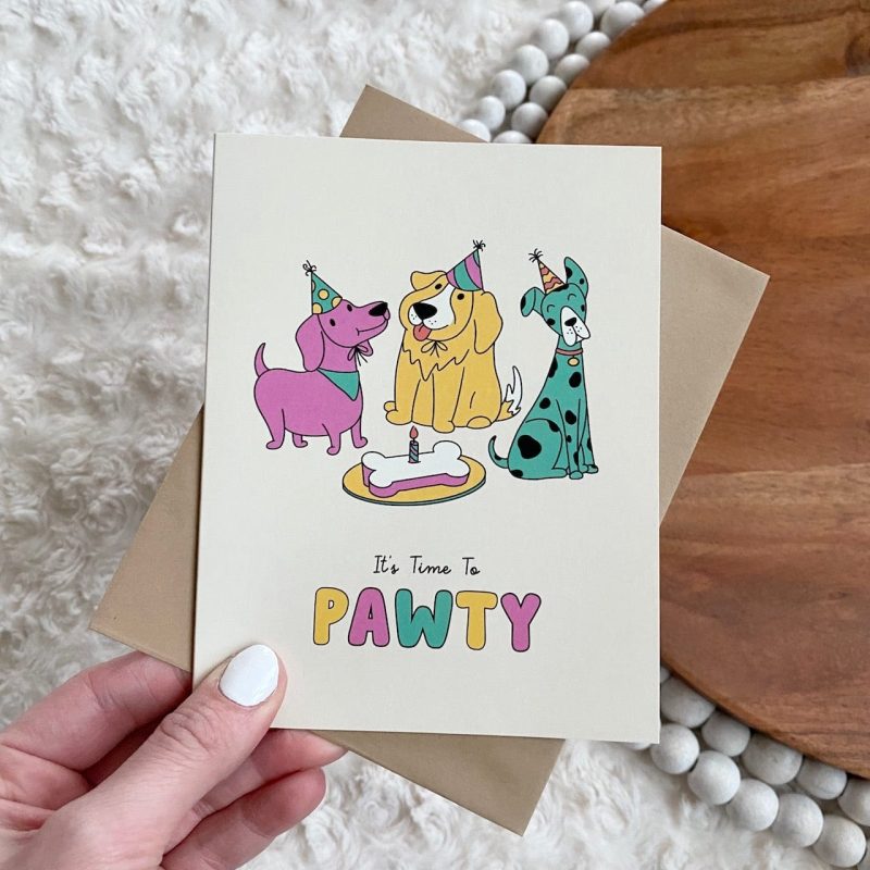 Big Moods It's Time To Pawty Greeting Card