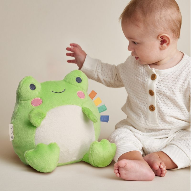 Itzy Ritzy Sweetie Snuggles Plush Frog available at Blossom
