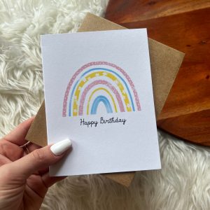 Big Moods Happy birthday cute rainbow birthday card