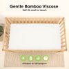 KeaBabies Solid White Bamboo Viscose Waterproof Crib Sheets 2 Pack Bedding