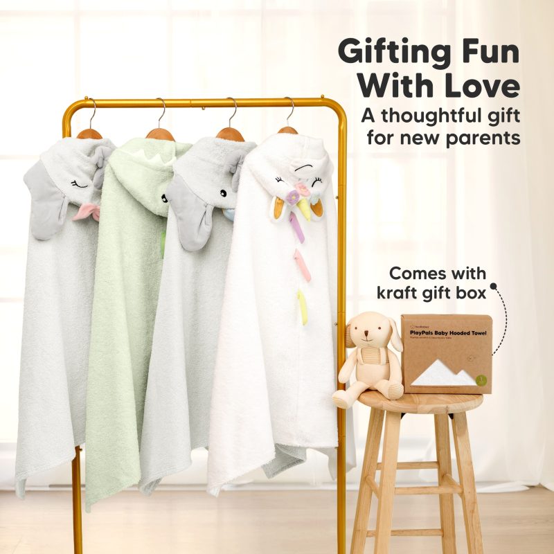 KeaBabies Ella Playpals Bamboo Viscose Hooded Baby Towel
