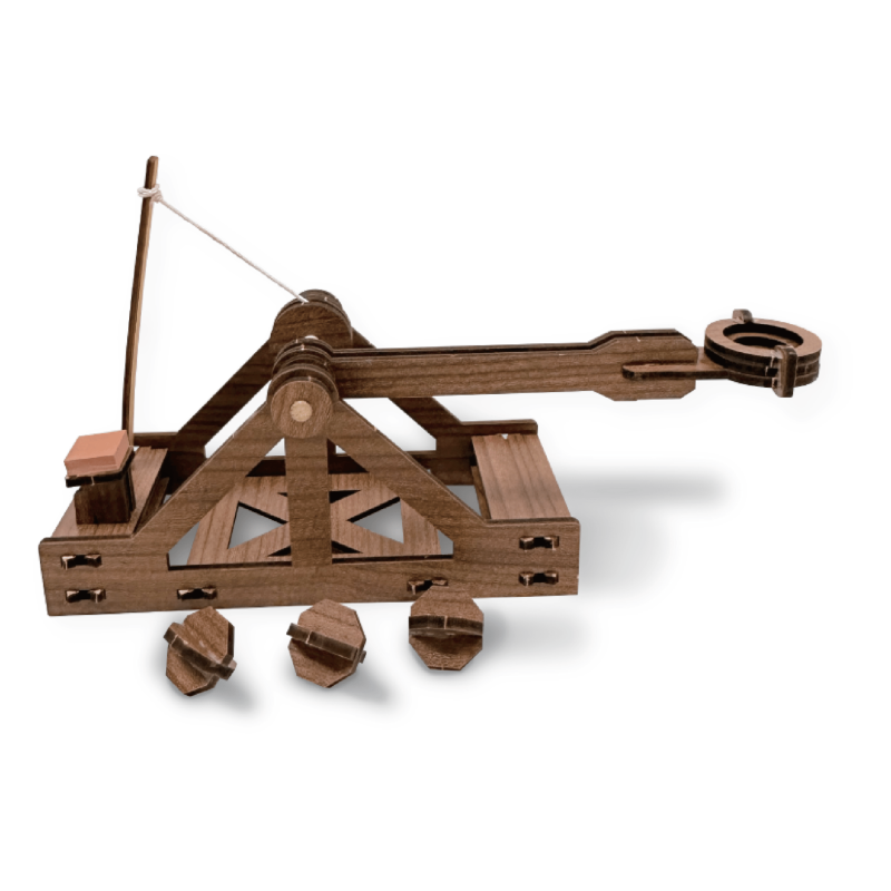 Mini Catapult Wooden Engineering Model Building Kit made by Copernicus Toys