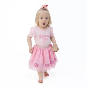 Angel Dear Birthday Tulle Tutu Skirt With Bamboo Viscose Bike Shorts