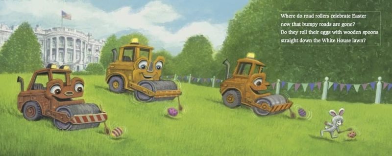 Where Do Diggers Hunt For Easter Eggs? made by Penguin Random House Where Do Diggers Hunt For Easter Eggs? made by Penguin Random House