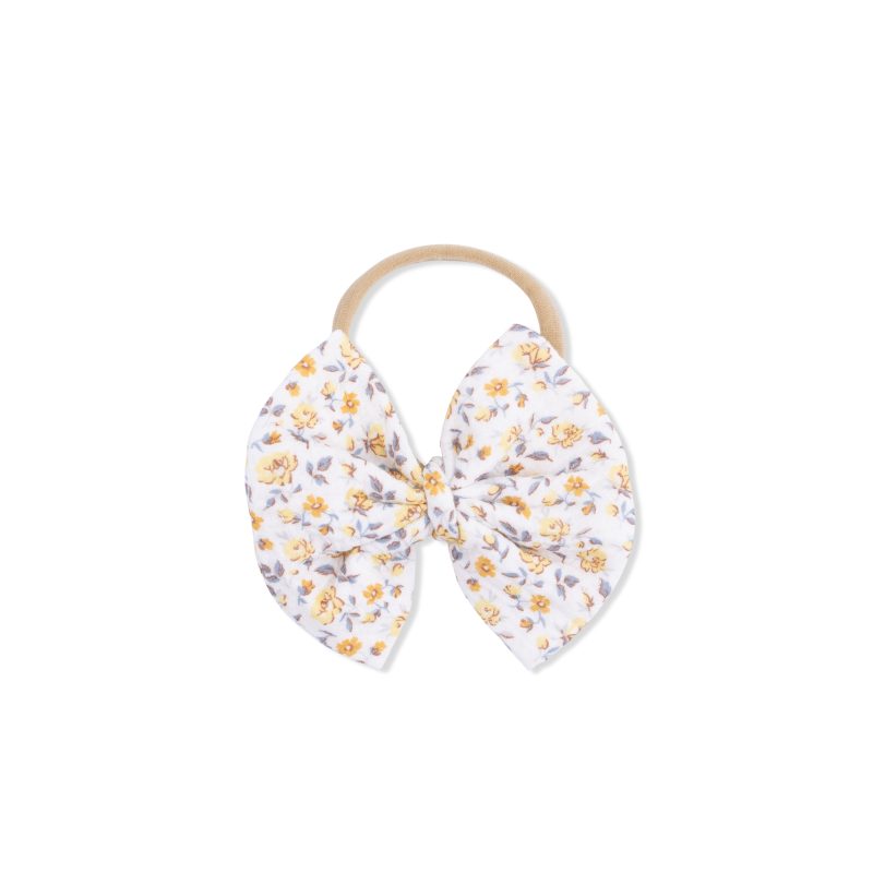 Angel Dear Bow in Yellow Country Roses