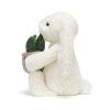 Cream Bunny with Plant made by Jellycat