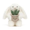 Jellycat Cream Bunny with Plant part of our Bunnies collection