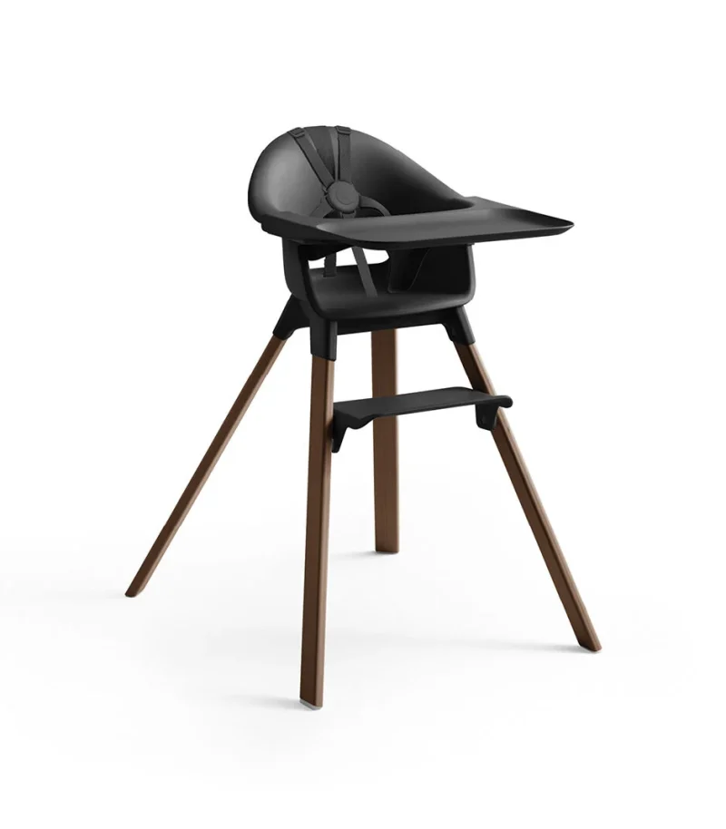 Clikk_Tray_WarmBrown_Black_Harness_Cnfg-2_eCom Stokke Clikk High Chair Black/Warm Brown