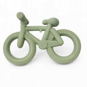 sugar + maple Green Bicycle Silicone Teether sugar + maple Green Bicycle Silicone Teether
