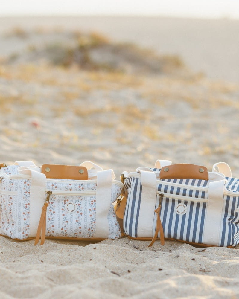 Cooler Bag in Navy Stripe made by Rylee + Cru Cooler Bag in Navy Stripe made by Rylee + Cru